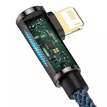 Baseus Legendary abgewinkeltes Nylonkabel USB - Lightning für Gamer 2.4A 1m blau (CACS000003)