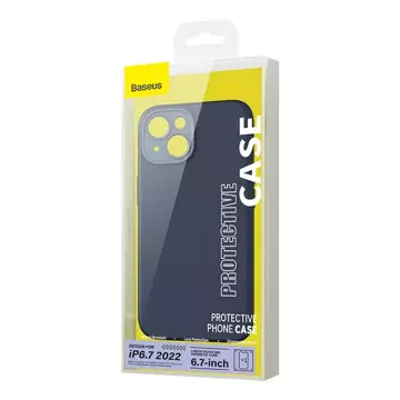 Baseus Liquid Silica Schutzhülle Set Magnethülle und gehärtetes Glas für iPhone 14 Plus (Blau)