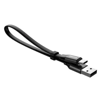 Baseus Nimble Flachkabel USB / USB-C Kabel mit Halter 2A 0.23M schwarz (CATMBJ-01)