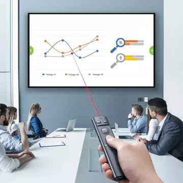 Baseus Orange Dot Multifunktions-Präsentationsfernbedienung mit Laserpointer (grau)