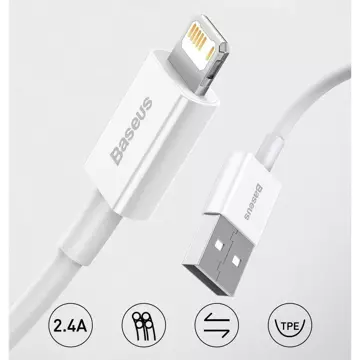 Baseus Superior Kabel USB - Lightning 2,4A 2 m Niebieski (CALYS-C03)