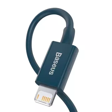 Baseus Superior Kabel USB - Lightning 2,4A 2 m Niebieski (CALYS-C03)