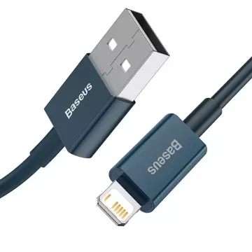 Baseus Superior Kabel USB - Lightning 2,4A 2 m Niebieski (CALYS-C03)