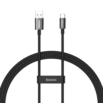 Baseus Superior Series SUPERVOOC USB-A auf USB-C Kabel 65W 1m schwarz