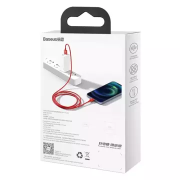 Baseus Superior USB-Kabel - Lightning 2,4 A 1 m rot (CALYS-A09)