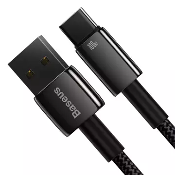 Baseus Tungsten Gold Kabel USB-A - USB-C 480Mb/s 100W 2m schwarz (CAWJ000101)