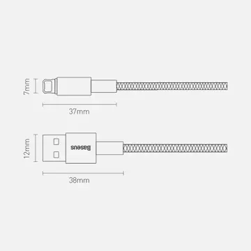 Baseus Tungsten USB-Kabel - Lightning 2,4 A 2 m schwarz (CALWJ-A01)