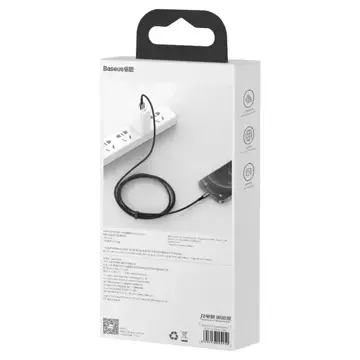 Baseus Tungsten USB-Kabel - Lightning 2,4 A 2 m schwarz (CALWJ-A01)