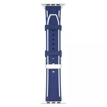 Beline Solid Silicone Smartwatch Strap für Apple Watch 42/44/45/49mm marineblau/weiß marineblau/weiß