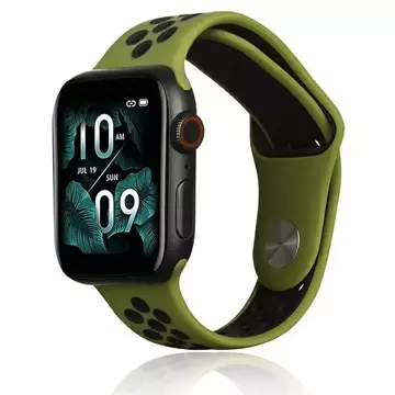 Beline Sport Silikon Smartwatch Armband für Apple Watch 42/44/45/49mm grün/schwarz grün/schwarz