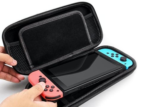 Beutelabdeckung Alogy-Abdeckung für die Nintendo Switch Lite Black 01-Konsole