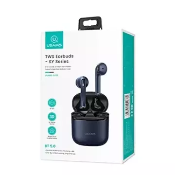 Bluetooth 5.0 Kopfhörer USAMS TWS SY Serie SY02 kabellos blau/blau BHUSY02