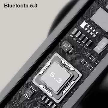 Bluetooth 5.3-Kopfhörer USAMS TWS US-Serie Dual-Mikrofon, kabellos, schwarz/schwarz BHUUS01