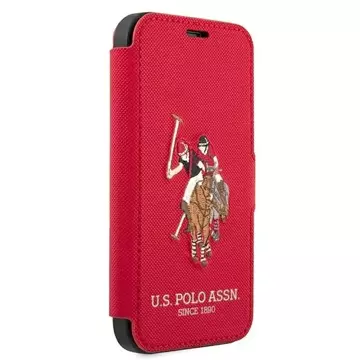 Buch-Handyhülle aus der US Polo-Stickerei-Kollektion iPhone 12/12 Pro 6,1" rot/ed