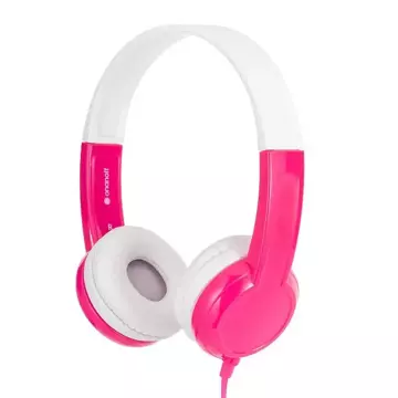 BuddyPhones Discover kabelgebundene Kopfhörer für Kinder (pink)