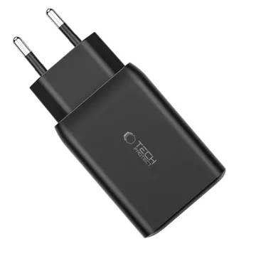 C65W 3-PORT-Netzwerkladegerät PD65W/QC3.0 2-Port USB-C 1 Port USB-A Schwarz