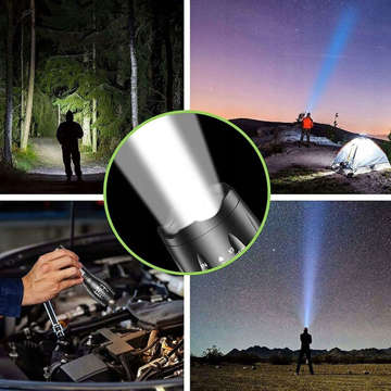 CREE-XML-T6 LED Taktische Taschenlampe Military Handheld Alogy Wasserdichter Zoom Ultra helles Licht schwarz