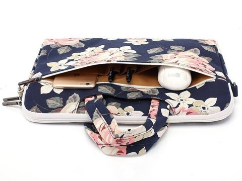 Canvaslife Aktentasche Laptop Sleeve 13 für MacBook Pro / Air Navy Rose