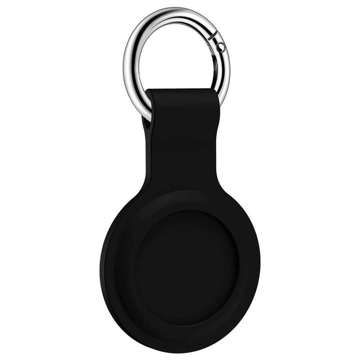 Case x3 Silikon Alogy Schlüsselanhänger mit Karabiner für Apple AirTag Black