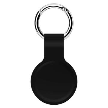 Case x3 Silikon Alogy Schlüsselanhänger mit Karabiner für Apple AirTag Black
