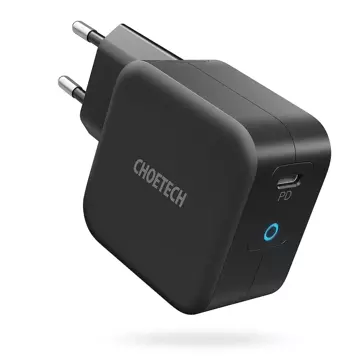 Choetech Fast GaN USB Ladegerät Typ C 61W 3A Stromversorgung Schwarz (Q6006)