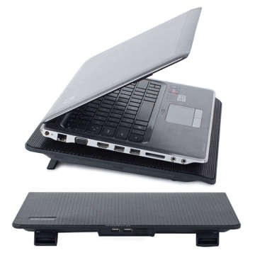 Cooling Pad Laptop Support Notebook Ständer verstellbar 12-17 Zoll LED-Hintergrundbeleuchtung schwarz