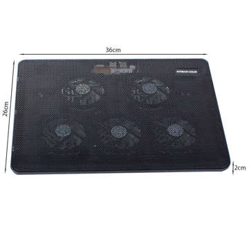 Cooling Pad Laptop Support Notebook Ständer verstellbar 12-17 Zoll LED-Hintergrundbeleuchtung schwarz