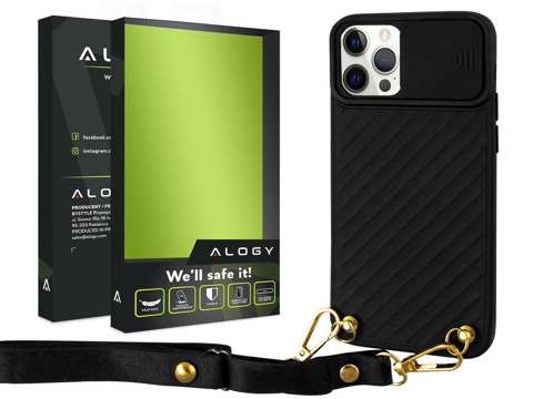 CrossBody Alogy Schutzhülle mit Schultergurt für iPhone 12 Pro Max Black Glass