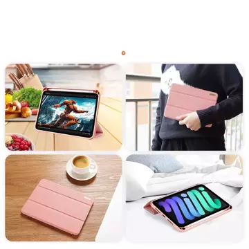 DUX DUCIS Domo faltbare Tablethülle mit Smart Sleep Funktion iPad mini 2021 Ständer rosa