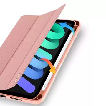 DUX DUCIS Domo faltbare Tablethülle mit Smart Sleep Funktion iPad mini 2021 Ständer rosa