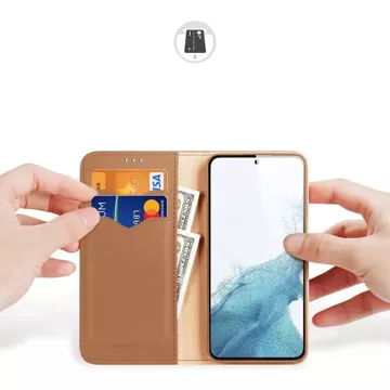 DUX DUCIS Hivo Hülle - Leder-Brieftaschenhülle für Samsung Galaxy S24 Ultra braun