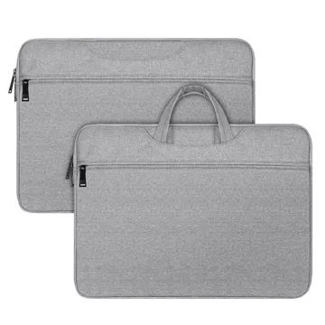 DUX DUCIS LBTC – Laptoptasche 14–15,4 Zoll, horizontale Handtasche – Hellgrau