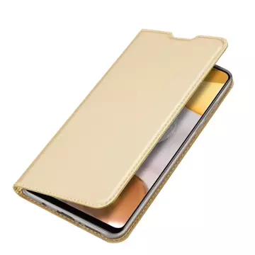 DUX DUCIS Skin Pro Holster Cover mit Flip Cover für Samsung Galaxy A42 5G gold