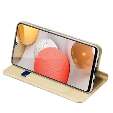 DUX DUCIS Skin Pro Holster Cover mit Flip Cover für Samsung Galaxy A42 5G gold