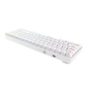 Dareu EK871 Bluetooth 2.4G RGB Kabellose mechanische Tastatur (Weiß)
