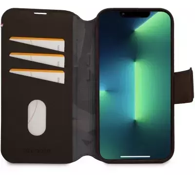 Decoded Detachable Wallet - Lederschutzhülle für iPhone 14 Plus kompatibel mit MagSafe (braun)