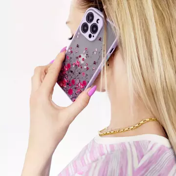 Design Case für iPhone 13 Pro Blumenrosa