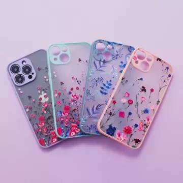 Design Case für iPhone 13 Pro Max floral lila