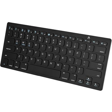 Drahtlose Bluetooth BT 3.0-Tastatur, universell für iPad iMac iOS Android Windows Slim Schwarz