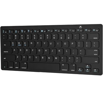 Drahtlose Bluetooth BT 3.0-Tastatur, universell für iPad iMac iOS Android Windows Slim Schwarz