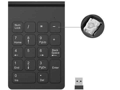 Drahtlose numerische USB-Tastatur für Laptop-PC Alogy Wireless KeyPad