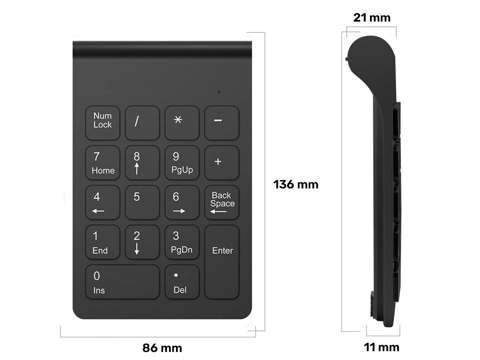 Drahtlose numerische USB-Tastatur für Laptop-PC Alogy Wireless KeyPad