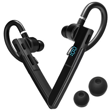 Drahtloses Bluetooth 5.3-Headset für Anrufe, Headset für Autos mit LED-Anzeige Alogy Black