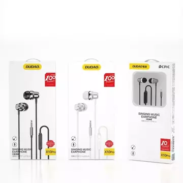 Dudao In-Ear-Kopfhörer Headset mit Fernbedienung und Mikrofon 3,5 mm Miniklinke weiß (X10 Pro weiß)