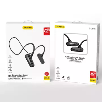 Dudao Wireless Air Conduction Bluetooth 5.0 Sportkopfhörer 230mAh Schwarz (U2XS)