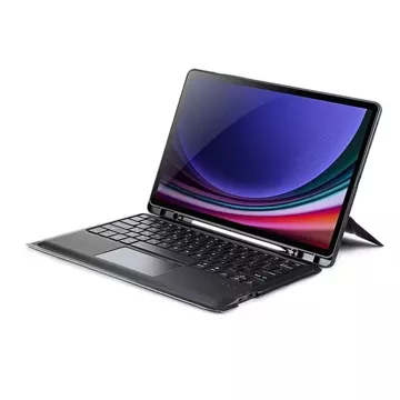 Dux Ducis DK faltbare Hülle mit kabelloser Tastatur für Samsung Galaxy Tab S9 Plus, schwarz