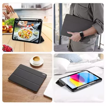 Dux Ducis Domo Hülle iPad 10.9'' 2022 (10 Gen.) Smart Cover Ständer schwarz