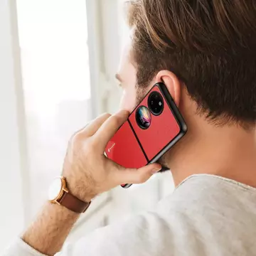 Dux Ducis Fino Hülle mit Nylonmaterial bezogen Huawei P50 Pocket rot