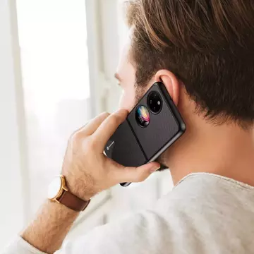 Dux Ducis Fino Hülle mit Nylonmaterial bezogen Huawei P50 Pocket schwarz