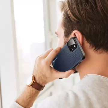 Dux Ducis Fino Schutzhülle mit Nylonüberzug iPhone 14 blau